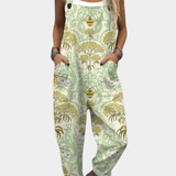 Comfortable Printed Overalls