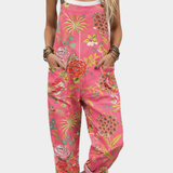 Comfortable Printed Overalls