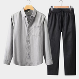 Long Sleeve Summer Set - Gray/Black