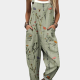 Comfortable Printed Overalls