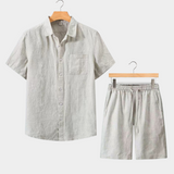 Short Sleeve Summer Set - Light grey