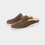 Brown Marina Suede Slippers