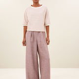 Neva Jersey Stripe Top | Sunset Rose Stripe