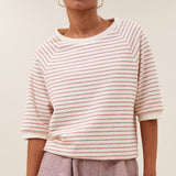 Neva Jersey Stripe Top | Sunset Rose Stripe
