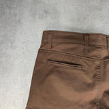 Brown Wide-Leg Elegant Regular Fit Trousers