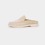 Beige Marina Suede Slippers