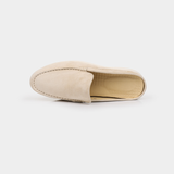 Beige Marina Suede Slippers
