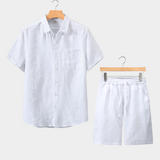 Short Sleeve Summer Set - White
