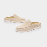 Beige Marina Suede Slippers