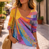 Maja | Vintage Colorful Patchwork T-Shirt