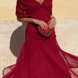 Louise™ pikk tseremooniakleit elegantne V-kaelusega