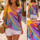 Maja | Vintage Colorful Patchwork T-Shirt
