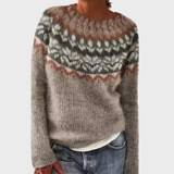 Iveta | Knitted Sweater with Ethno Pattern