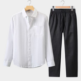 Long Sleeve Summer Set - White/Black