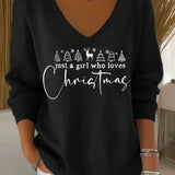 Danica | Women's Festive Sweatshirt with Motifs