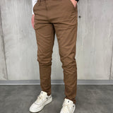 Brown Wide-Leg Elegant Regular Fit Trousers