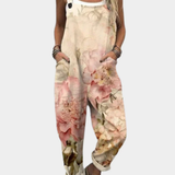 Comfortable Printed Overalls