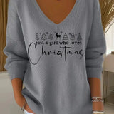Danica | Women's Festive Sweatshirt with Motifs