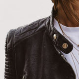 Anais™ | Elegant Leather Trench Coat