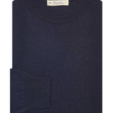 Men's dark blue V-neck sweater – cashmere blend