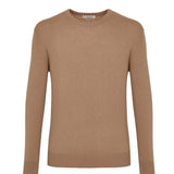 Camel crew neck sweater