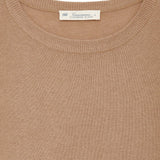 Camel crew neck sweater