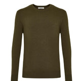 Dark green crew neck sweater