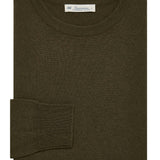 Dark green crew neck sweater