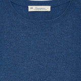 Blue denim crew neck sweater