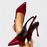 Candice | Velvet High-Heeled Shoes