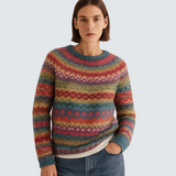 Iveta | Knitted Sweater with Ethno Pattern