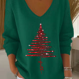 Danica | Women's Festive Sweatshirt with Motifs