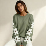 Jarmila | Soft Knitted Floral Pattern Sweater