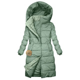 Karolína | Elegant Long Winter Jacket with a Hood