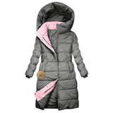 Karolína | Elegant Long Winter Jacket with a Hood