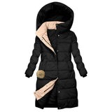 Karolína | Elegant Long Winter Jacket with a Hood