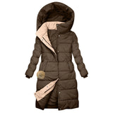 Karolína | Elegant Long Winter Jacket with a Hood