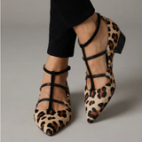 Milena | Leopard Boots with Ballerina Straps