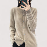 Darija™ – Soft Knit Button-Up Blazer