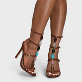 Thalia | Open Mid-Heel Shoes