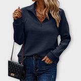 Lenka | Elegantne Polo Lukuga Kampsun
