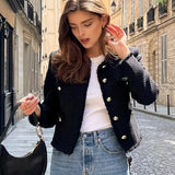 Clarette | Elegant Short Blazer with Button