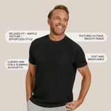 Curved Hem Cotton T-Shirt