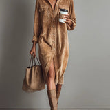 Estela | Midi dress made of corduroy