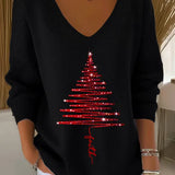 Danica | Women's Festive Sweatshirt with Motifs
