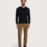 Men's black crew neck sweater – cashmere blend