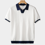 Contrast Texture Polo Shirt