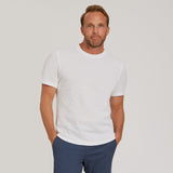 Waffle Cotton T-Shirt with Rolled Edge