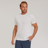 Waffle Cotton T-Shirt with Rolled Edge