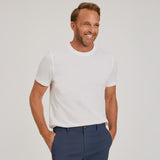 Waffle Cotton T-Shirt with Rolled Edge